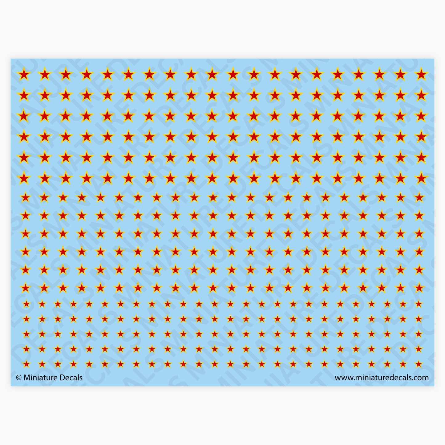 Soviet Stars (yellow borders) Waterslide Decals