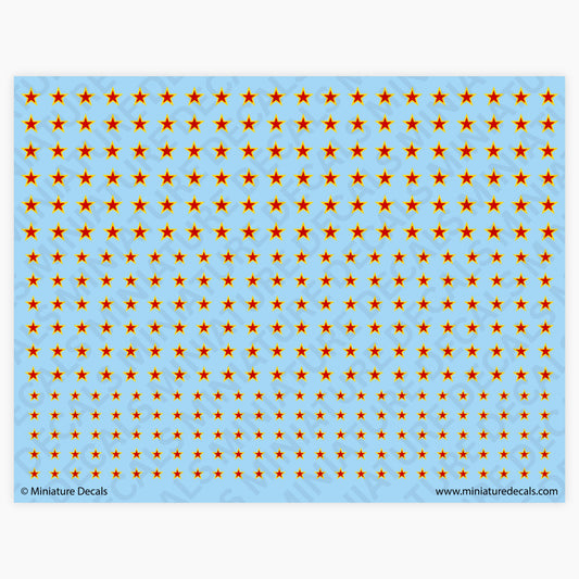Soviet Stars (yellow borders) Waterslide Decals