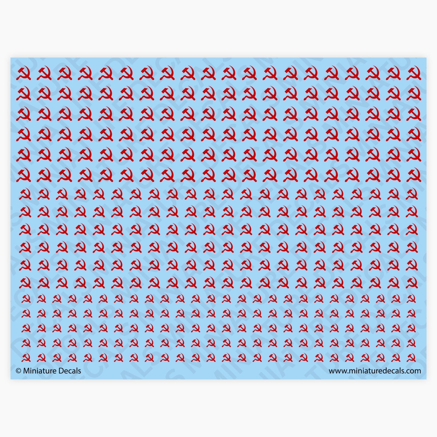 Hammer and Sickle Waterslide Decals