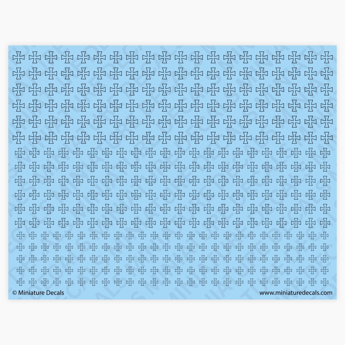 Iron Cross (outline) Waterslide Decals